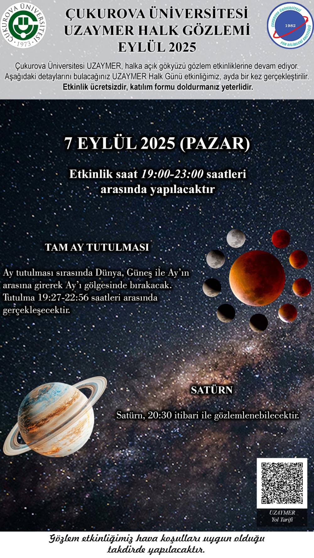 Tam Ay Tutulması - UZAYMER Halk Gözlemi Etkinliği
